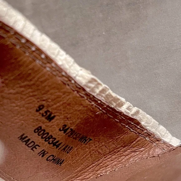 Frye Bianca Woven Back Zip Heeled Sandal Ivory Off White Size 9.5 - Picture 13 of 14